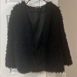 Black Faux Fur Jacket